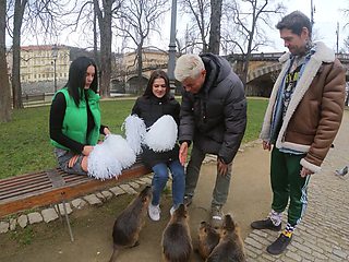 Cheerleader tryouts turned into a wild threesome with Katarina Rina and Serina Gomez