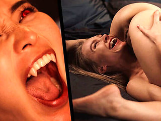 Blonde Vampire Nancy Ace Bites Hot Asian Lesbian - Hypnotic Pussy Eating & Femdom Trailer