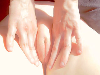 Step Daddy Gives a Sensual Massage to My Small Tight Pussy with a Clit Orgasm