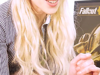 POV Slutty Secretary Jerks You Until Mega Cumshot