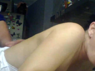 Hot MILF Rough Fucked While Sucking Dildo and Licking My Saliva