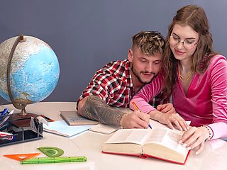 Bald guy fucked Alice Xo’s tight asshole with intense passion.