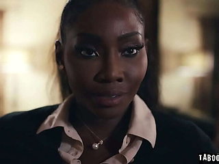 Osa Lovely Blowjob and Hardcore Fuck with Client for Business Deal - Ebony Teen in Lingerie