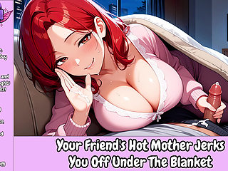 Your Friend's Hot Step-Mother JERKS YOU OFF Under The Blanket - Erotic Audio Roleplay