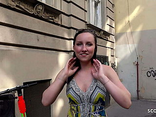 German Scout Picks Up 18-Year-Old Bella for Wild Street Fuck