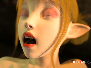 Dungeon Domination: Orc Breaks Elven Girl with Rough Assfuck & Cum