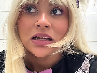 Public Toilet Farts at Cosplay Con - Gassy BBW in Cosplay