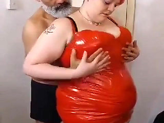 Big Busty Lady in Red