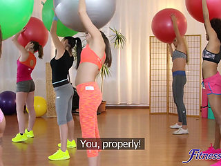 Fitness Rooms - Gym MILF and Students Have Passionate Lesbian Threesome