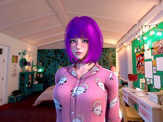 Japanese schoolgirl in a peep show performance