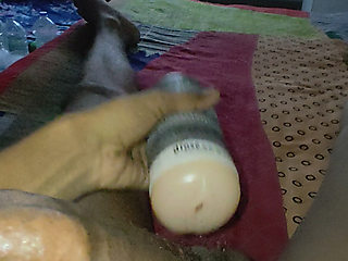 Desi boy masturbation, playing withbig dick.