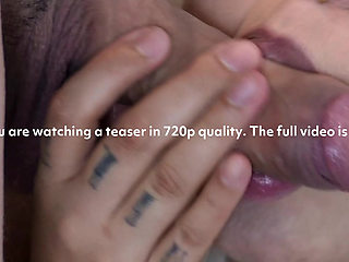 Close-up: Deepthroat in Hotwife and Cum in Mouth