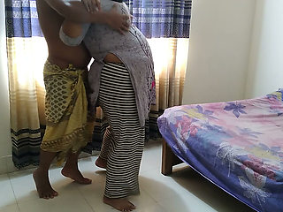 55y Old BBW Stepaunty Standing Alone in Corner of Room Then I Got Seduced by Her Big Tits Then Tied Her Hand & Fuck Roughly