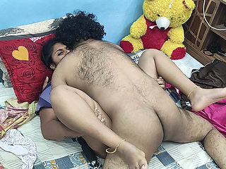 Step Sister and Step Brother Hot Romance with Pussy Lick Boobs Suck and Hot Fuck in Bedroom