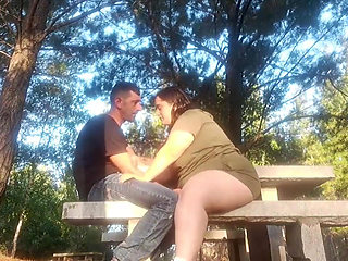 We got carried away in the park and almost got caught. We finished the job