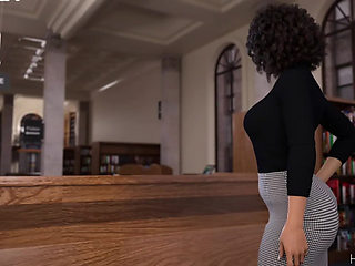 Lucky Student Make fun with Liberian in Library, While principal watch all this.