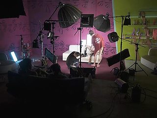 Time Lapse BTS Anal Show with Anuskatzz & Lisa Rocketcock - Petite Tattooed Teens Use Dildo & Sex Toys