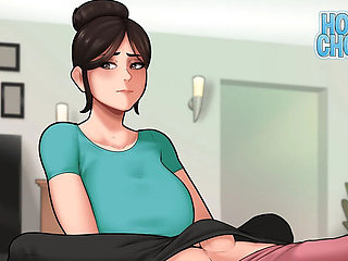 Stepmom Linda's Big Natural Tits Handjob Relieves My Sexual Tension After Catching Me Watching