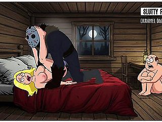 Halloween Special: Jason Fucks Students At Camp Crystal Lake. Friday The 13th Parody. Cartoon