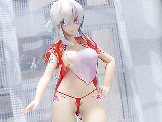 [mmd] Weak Sound Good-night Kiss Pregnancy Erotic Hanfu Belly Pocket Thong