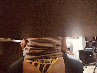 Secretary sucks her boss under the desk and swallows everything!