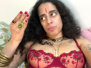 Masturbating my hairy pussy after getting my nails done
