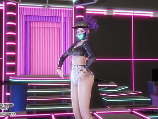MMD HWASA - NA - Akali Sexy Kpop Dance League of Legends Hentai Uncensored 4K 60FPS