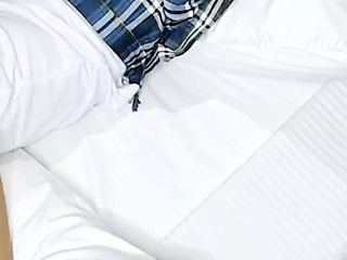 College Girl Visits Teacher at Home and Lets Him Touch Her