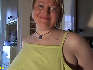 Extreme horny monster boob milf alone at home