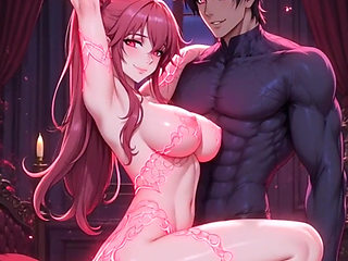 Stepmom and stepson massage and sax dance