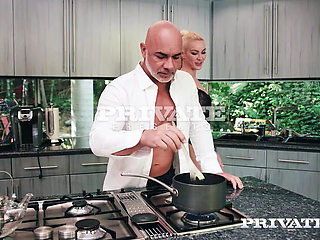 Cherry Kiss Anal Fucked Hard in Kitchen by Christian Clay - Blonde Deep Throat & Facial Cum