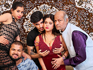 Indian Desi Gangbang birthday party sex thresome foursome video