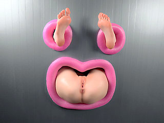 Gloryhole Ass Sticking Out of the Wall: POV Fuck with Face Reactions Until Creampie