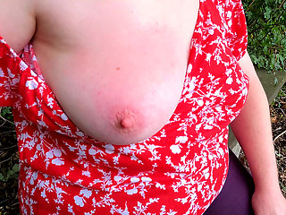 Slapping Her Small Tits Until Swollen Big