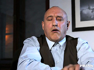 Sexy secretary goes down on the boss and decides to fuck him too