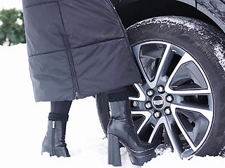 Help, My Car Is Stuck in the Snow.