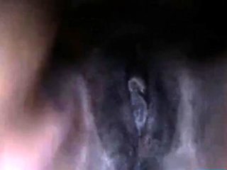 Busty black girl masturbates on webcam