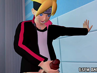 Boruto Caught on Bathroom. Naruto Hentai