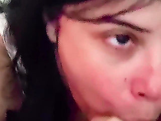 Sneaky Blowjob in the Studio - Deepthroat, Saliva and Big Tits in a See-through Dress - Selena Vega