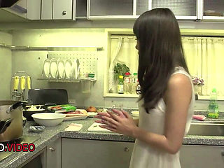 Naughty Asian brunette housewife indulges in her erotic fantasies today