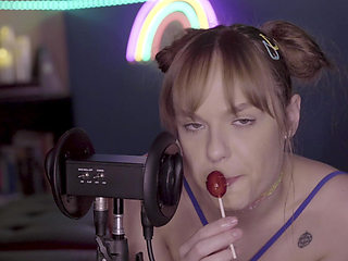 Extreme Close up Sexy Teen Eats Snacks