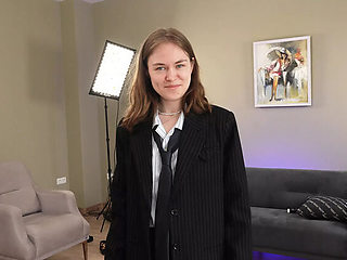 Real Amateur Casting with Kira Stone - Teen Blowjob & Cowgirl Sex in 4K