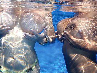 Gorgeous pool solo with a big-boobed mademoiselle Valory Irene