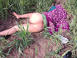 My elder brother's wife from Desi village was in an outdoor field with her shorts off, urinating, putting her finger in her pussy, and changing the corvette to take her brother-in-law's thick cock in her ass.