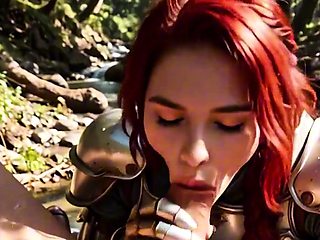 Would you give this warrior babe deep anal and fill her ass?
