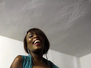BIG TITS EBONY MILF gets rough ANAL railing