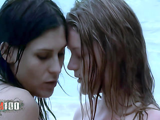 Clara Clara and Barbara-nux Blonde and Brunette Babes in a Wild Beach Threesome with Terry Kemaco