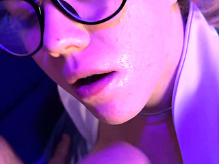 Insanely Sloppy Deepthroat BJ From Live Show - Throatfucked & Facial