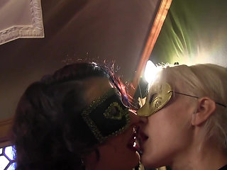 Cute blonde teen is a slave to this BDSM orgy