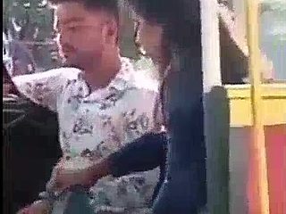 Indian Lovers outdoor handjob and blowjob in Fair